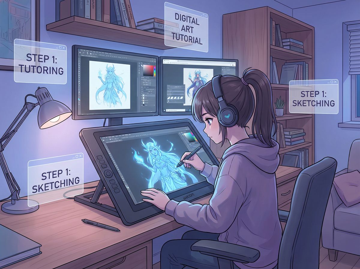 丝瓜视频生活技能动漫-数字艺术创作教程